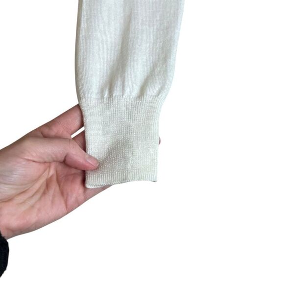 J. Crew off white‎ crew neck knit sweater. Size xs - Picture 5 of 5